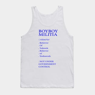 Boyboy Militia Dictionary collection (blue) Tank Top